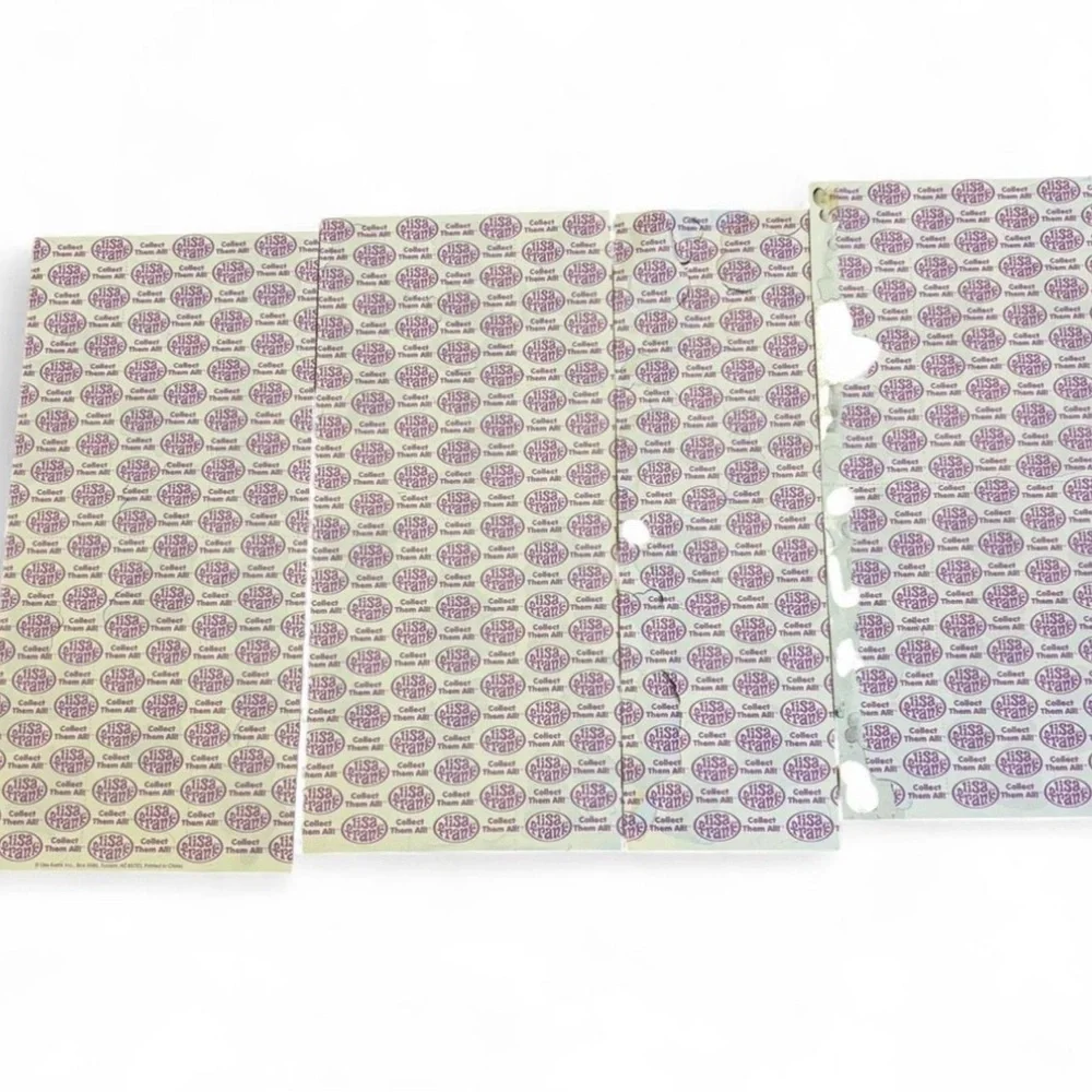 Vintage RARE Lisa Frank Halloween & Winter Holiday Sparkle Sticker Strip Lot